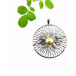 Wisiorek srebrny - Słoneczne promienie duże