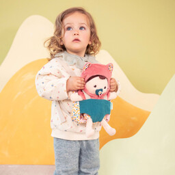 Lalka Dzidziuś Jeanne w nosidełku z akcesoriami Lilliputiens