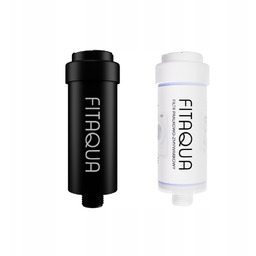 Zestaw: filtr prysznicowy czarny i filtr pralkowo-zmywarkowy