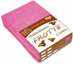 KARO Prześcieradło frotte z gumką 180x200 amarantowe 021