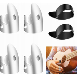 KOSTKI 6 SZTUK STALOWE PALCOWE METALOWE AKCESORIA GITARA