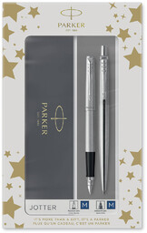 Zestaw Parker Pióro Wieczne + Długopis Jotter Stainless