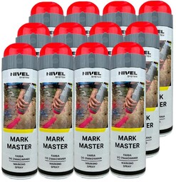 Farba w sprayu MARK MASTER Nivel System czerwona,