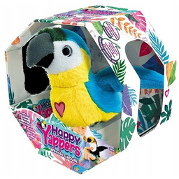 Maskotka interaktywna Happy Yappers Wesołe Gadułki Papuga niebieska,