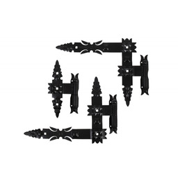 Komplet zawiasów (3szt.) kutych łożyskowanych 400x320x50 czarnych