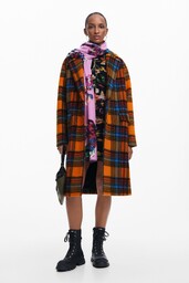 OVERSIZE płaszcz w kratę