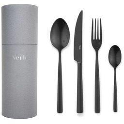 VERLO Zestaw sztućców SU BLACK 24 el., stal