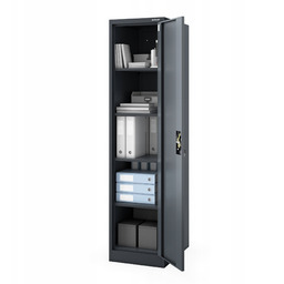 Szafa na akta kartotekowa na klucz antracytowa ALEX