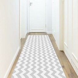 Viniliko dywan Chevron, winyl, szary, 80 x 300