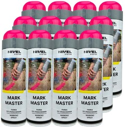 Farba w sprayu MARK MASTER Nivel System rózowa