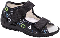 ZETPOL kapcie dziecięce Oliwier Czarny