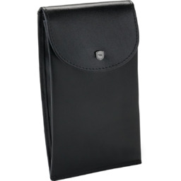 Pionowe skórzane etui na okulary czarne OHIO