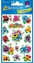 Naklejki Z-DESIGN z kwiatami-bratek AVERY ZWECKFORM 45szt. /4398/