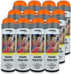Farba w sprayu MARK MASTER Nivel System pomarańczowa