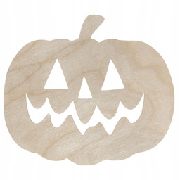 Drewniany Dekor Bardzo Duża Dynia Halloween Z Buźką