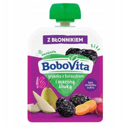 BoboVita Mus gruszka z buraczkiem i suszoną śliwką