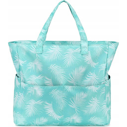 Torba Plażowa Damska Wodoodporna Duża Z Kieszeniami Suwakiem