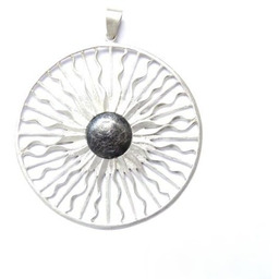 Wisiorek srebrny - Słoneczne promienie białe duże III