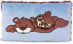 Pluszowa prostokątna poduszka miś Malo 43x25cm Green