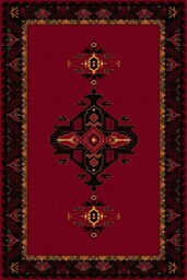 Dywan klasyczny wełniany Agnella Tempo Mible czerwony (binding)