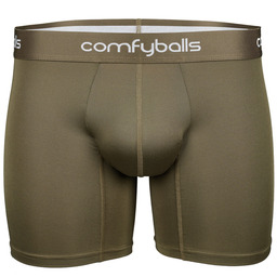 COMFYBALLS Bokserki do biegania LONG PERFORMANCE olive green