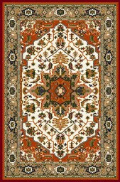 Dywan klasyczny wełniany Agnella Tempo Harvey terakota (binding)