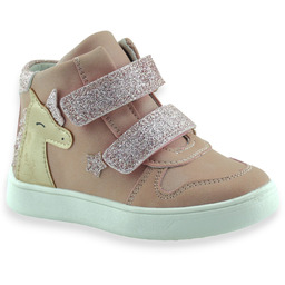 Połyskujące buty dziewczęce na rzep wkładka skóra Wojtyłko