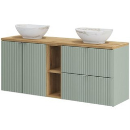 COMAD Zestaw mebli LINE REED GREEN 3 szafki,