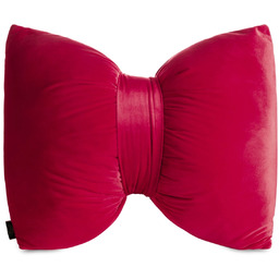 Poduszka welwetowa bordowa w kształcie kokardy POFA-02