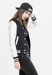 bluza/kurtka damska LADIES 2 TONE COLLEGE,rozpinana, czarna-XL