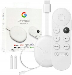 Odtwarzacz multimedialny google chromecast 4k z google tv