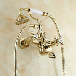 bateria wannowa retro HELENE złota