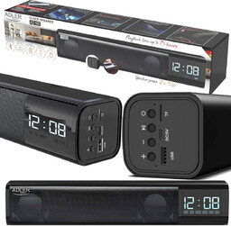 Głośnik Bluetooth Zegar Budzik Usb Adler Ad1191