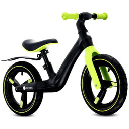 SUN BABY Rowerek biegowy Sport Czarno-żółty Mini pompka