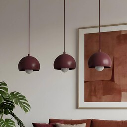 Lampa wisząca Sool Luminex, możliwość ściemniania, czerwony, salon