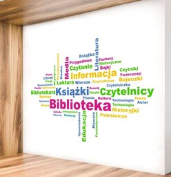 Kolorowa naklejka na ścianę Biblioteka