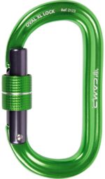 Karabinek wspinaczkowy CAMP Oval XL Lock green