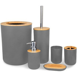 GOCKOWIAK Zestaw akcesoriów łazienkowych Timor Szary Zyskaj