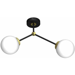Milagro Lampa sufitowa JOY BLACK/GOLD 2xE14