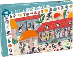 Tekturowe puzzle obserwacja Szkoła dla jeży 35 el