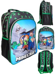 Duży plecak szkolny trzy komorowy dziecięcy Minecraft