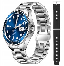 Smartwatch Męski Garett 5904238480571 srebrny bransoleta