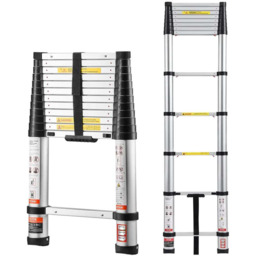 Drabina teleskopowa aluminiowa składana 3,8 m, 150 kg