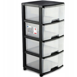 Curver Regał Na Kółkach Szafka 4 Szuflady 20