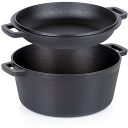 Garnek z pokrywką żeliwny 2w1 CAST LINE 26