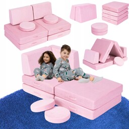 Sofa Modułowa Piankowa Dla Dzieci Zestaw 8 Poduch