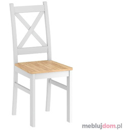 Krzesło CARLO Biały + dąb złoty craft