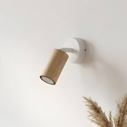 Kinkiet Nisse Luminex, możliwość ściemniania, biały / opal,