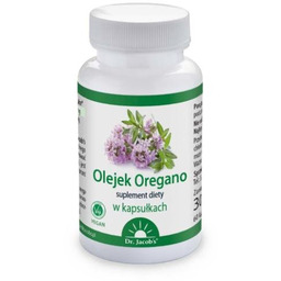 Suplement diety, Dr. Jacob''s Olejek Oregano, 60 kaps.