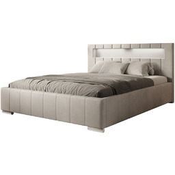 Łóżko tapicerowane Honey z pojemnikiem i LED 140/160/180/200